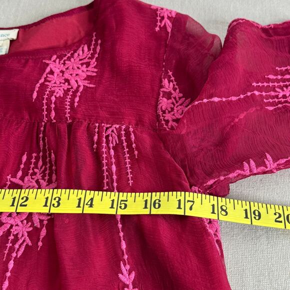 Sundance embroidered sheer sleeve top - Picture 8 of 10